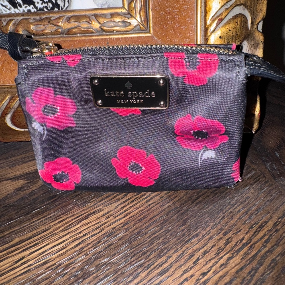 Kate Spade Black and Red Floral Women's Wallet and Small DKNY Wallet